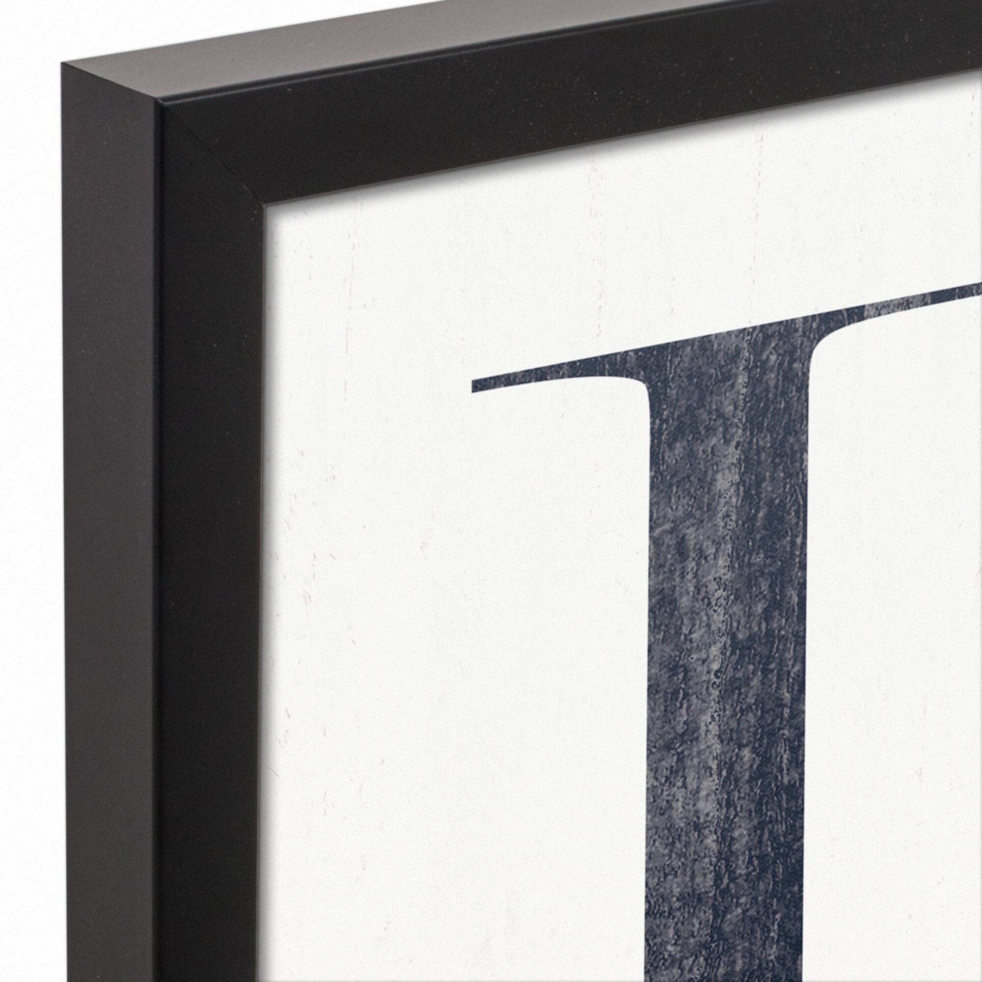 D Is For Dad Black Framed Canvas